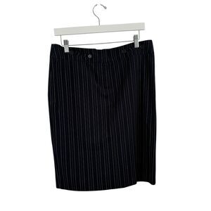 Trina Turk Navy Blue Pinstripe Pencil Skirt Career Business Office Womens Size 8